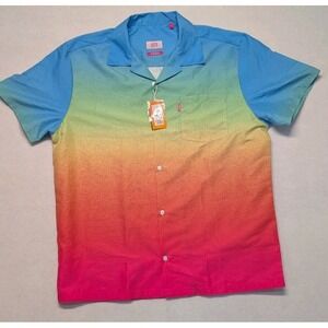 Oppo Suits Ombre Shirt Mens Large Skater Streetwear Preppy Classic